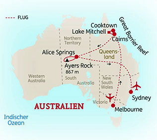 Rundreise "Höhepunkte Australiens" (20 Tage)