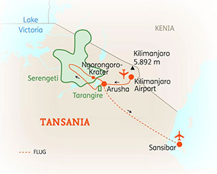 Rundreise in Tansania und Sansibar (15 Tage)